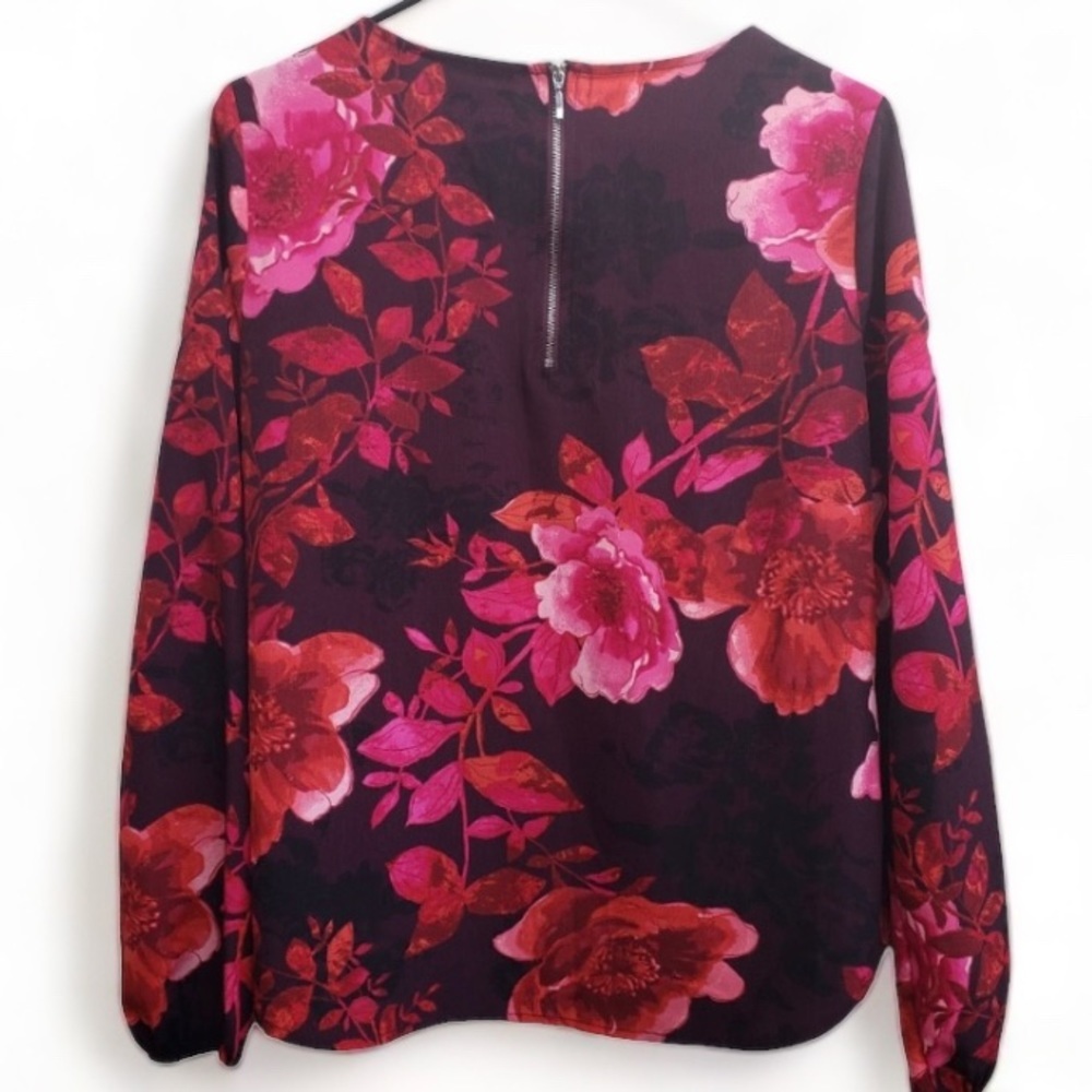 7th Avenue studio red and black blouse - Picture 2 of 5